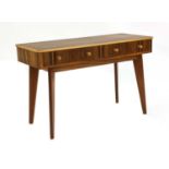 A walnut dressing table,