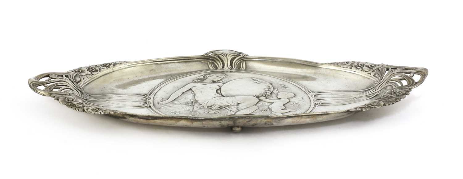 A WMF pewter card tray, - Image 2 of 4