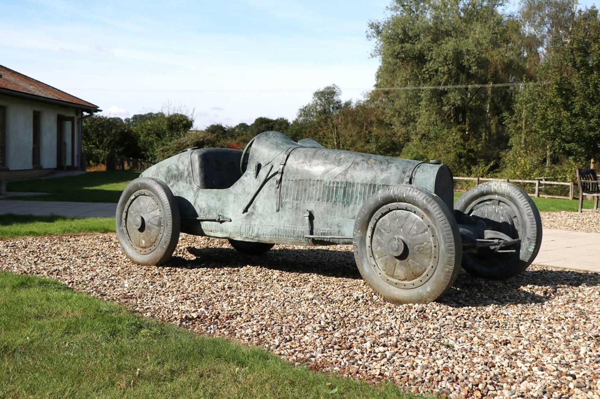 *A Bugatti Type 35 sculpture,