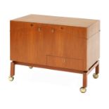 A teak bar trolley or cart,