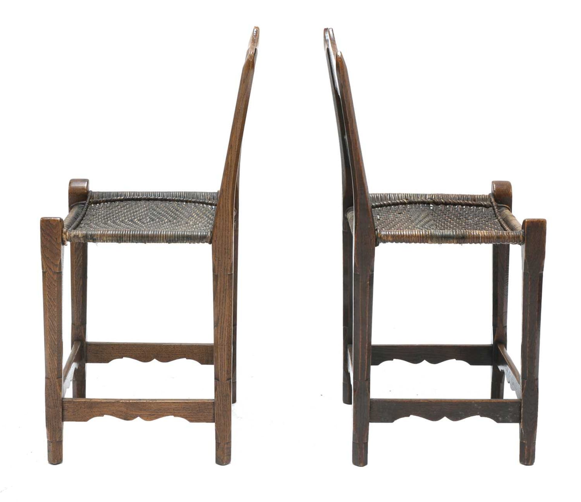 A pair of Abramstevo Colony-style oak side chairs, - Image 3 of 6