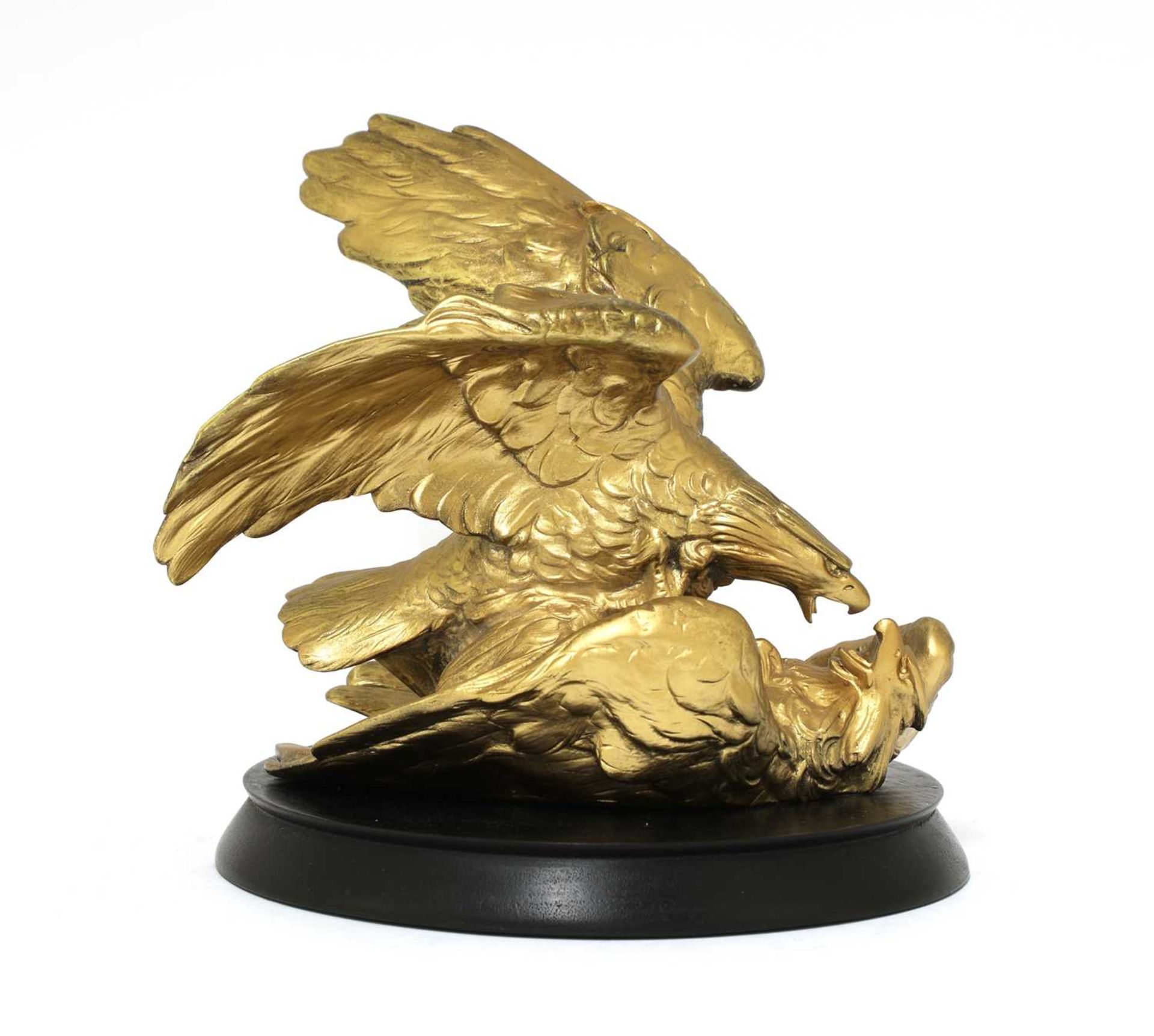 An Austrian gilt-bronze eagle group,