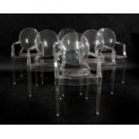 A set of six 'Louis Ghost' armchairs,