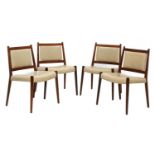 A set of four rosewood dining chairs, §