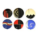 A collection of six Art Deco compacts,