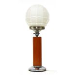 An Art Deco table lamp,