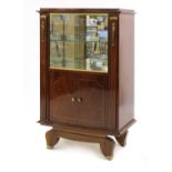 An Art Deco rosewood display cabinet,