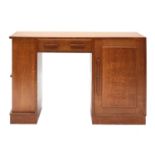 An oak desk,