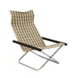 An 'NY' folding chair,