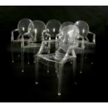 A set of six 'Louis Ghost' armchairs,