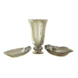 An Art Deco Gallia silver-plated vase,