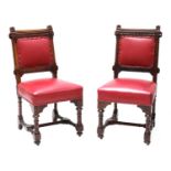 A pair of Gothic Revival chairs,