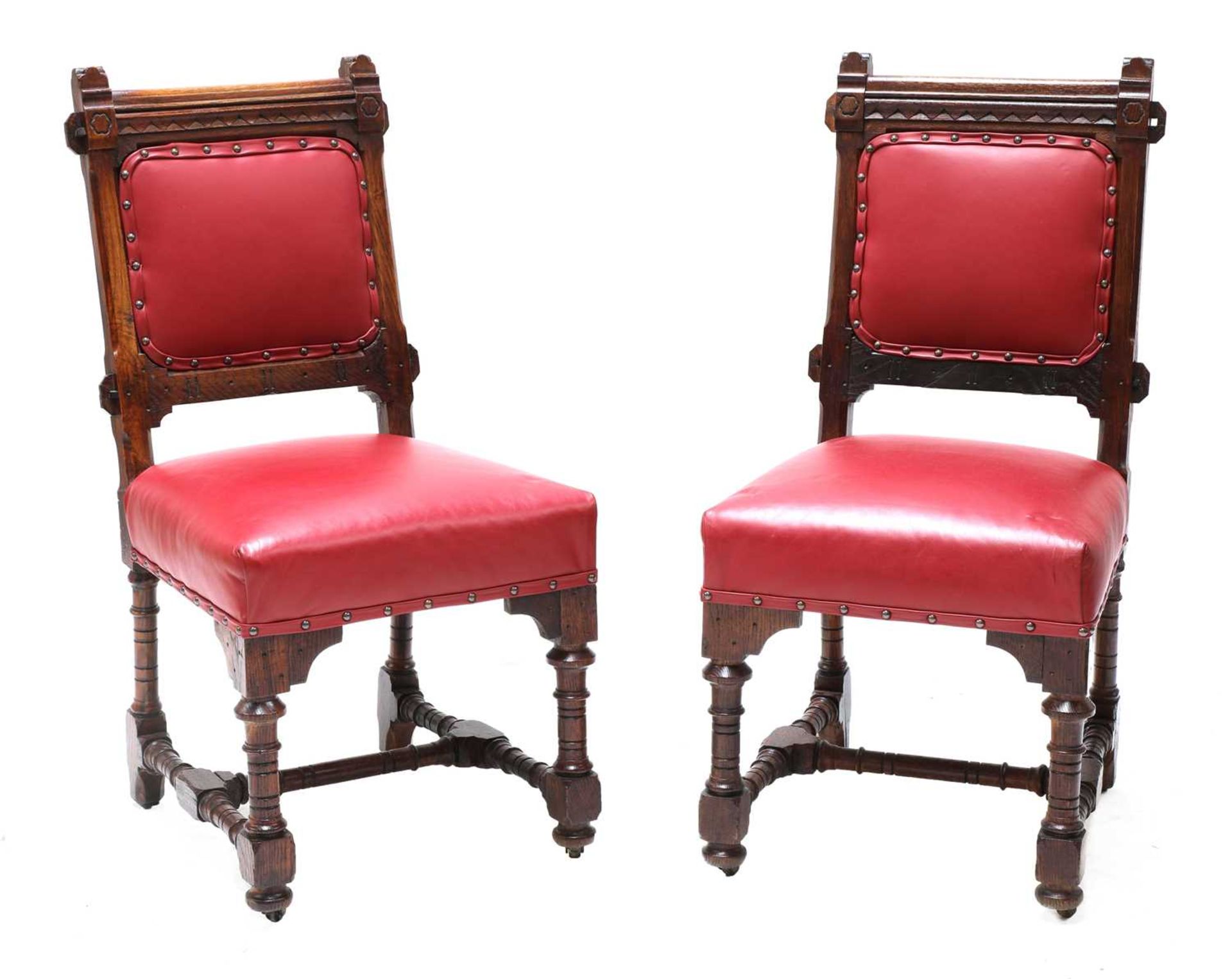 A pair of Gothic Revival chairs,