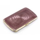 A Norwegian guilloché enamelled silver cigarette case,