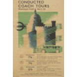 A London Transport poster: 'Conducted Coach Tours',