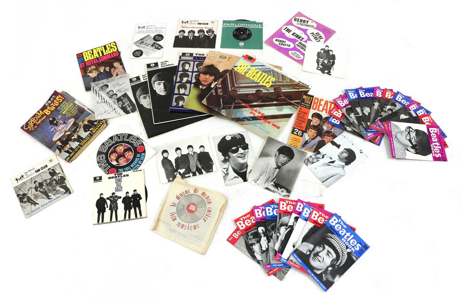 A collection of The Beatles vinyl records and ephemera,