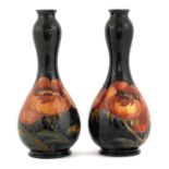A pair of William Moorcroft 'Big Poppy' vases,