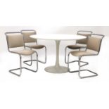 A set of four Pell cantilever chairs,