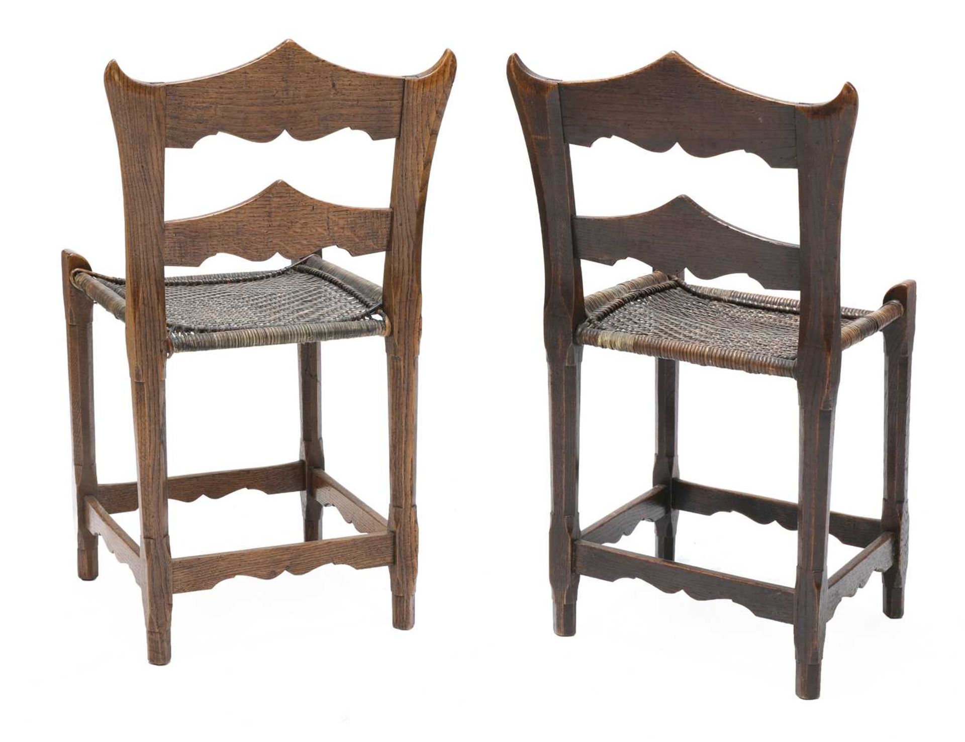 A pair of Abramstevo Colony-style oak side chairs, - Image 2 of 6