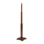 An Art Deco walnut 'Sky Scraper' standard lamp