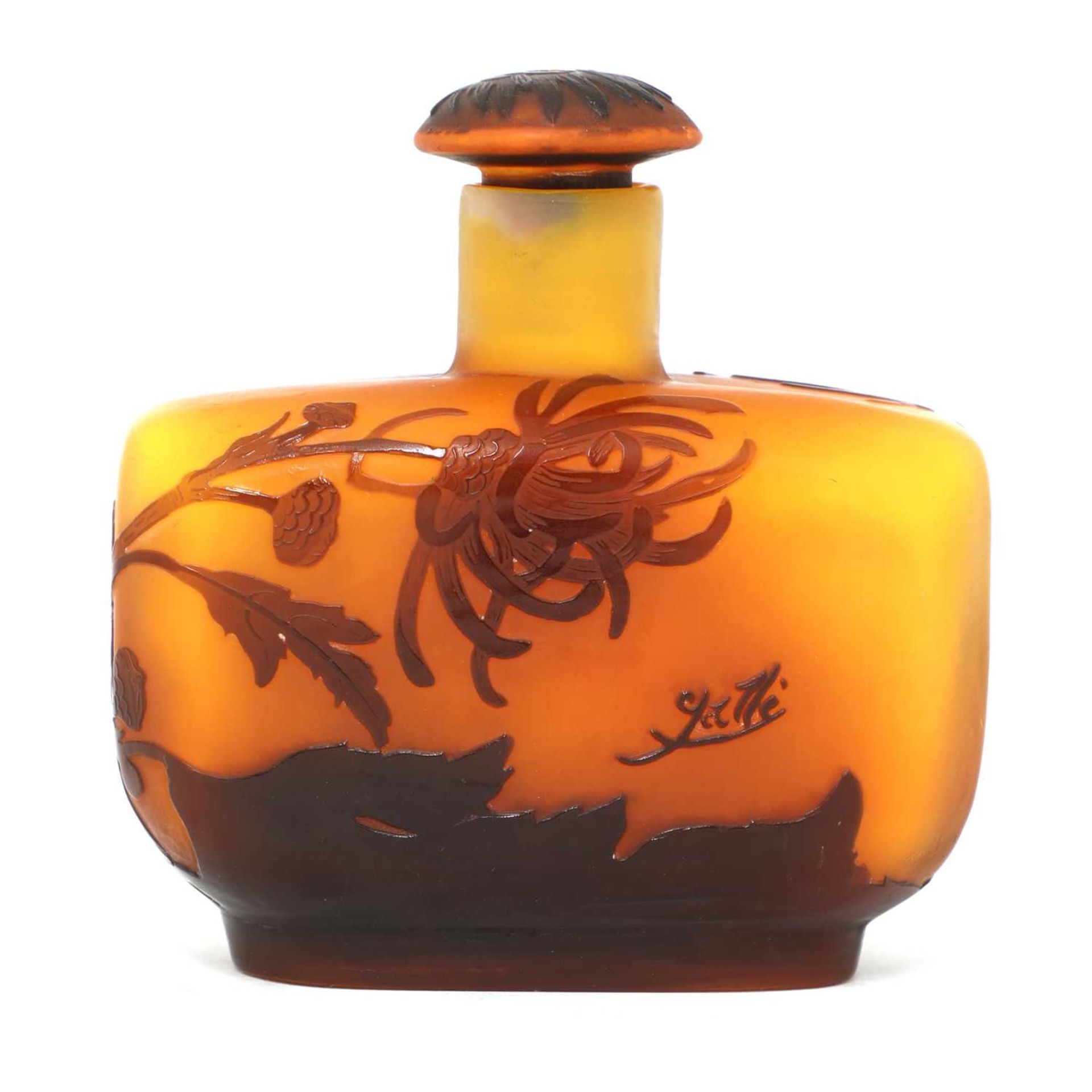 A Gallé cameo glass scent bottle, - Image 3 of 5