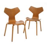 A pair of teak 'Grand Prix' chairs,