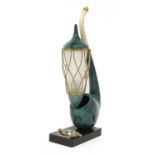 An Aldo Tura ‘Pipe’ table lamp,