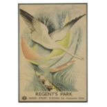 A London Underground poster: 'Regent's Park, Baker Street Station for Clarence Gate',