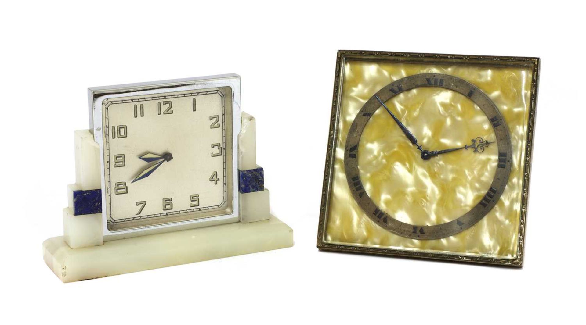 Three Art Deco clocks, - Image 4 of 6