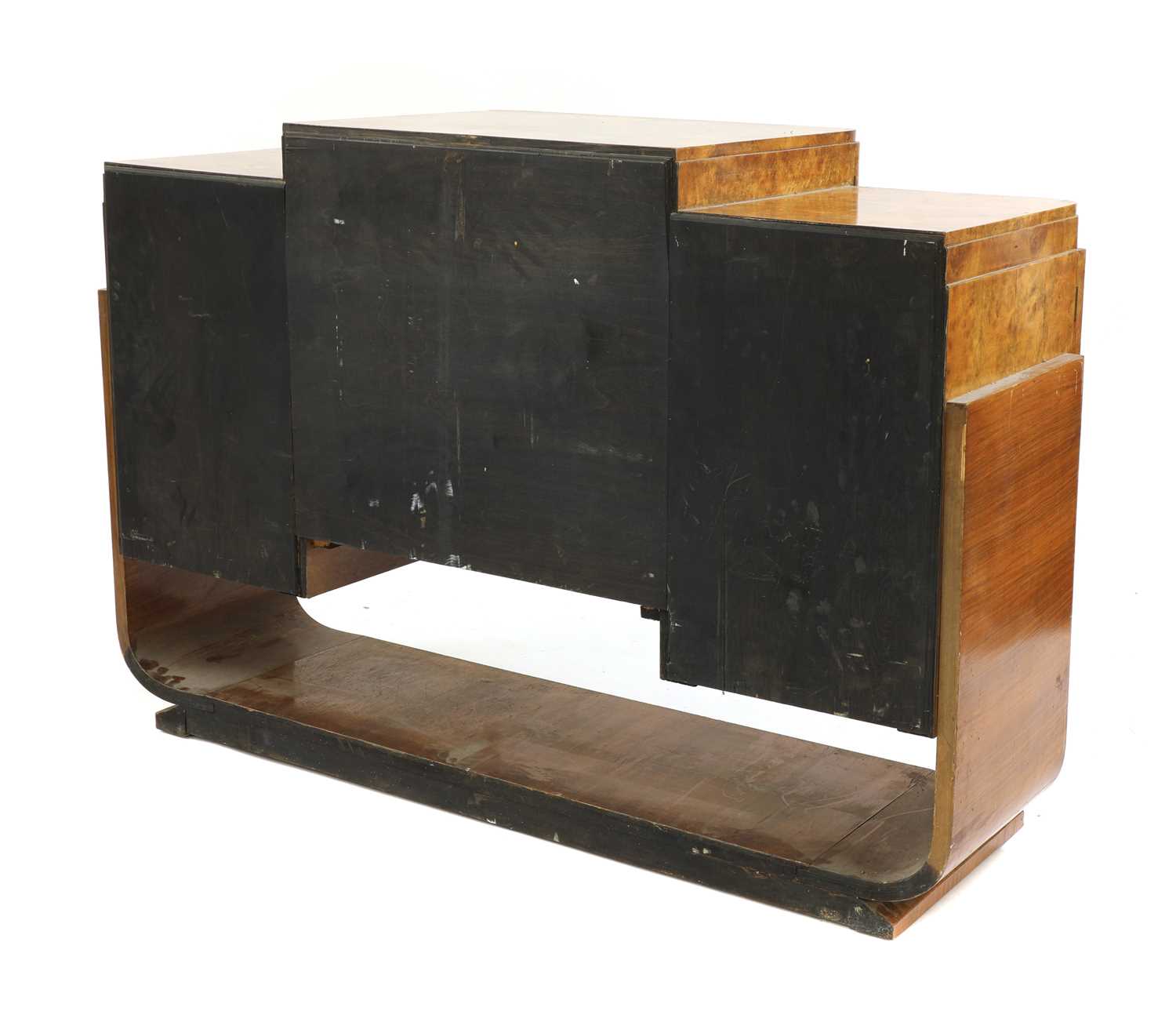 An Art Deco burr walnut dining suite, - Image 9 of 9