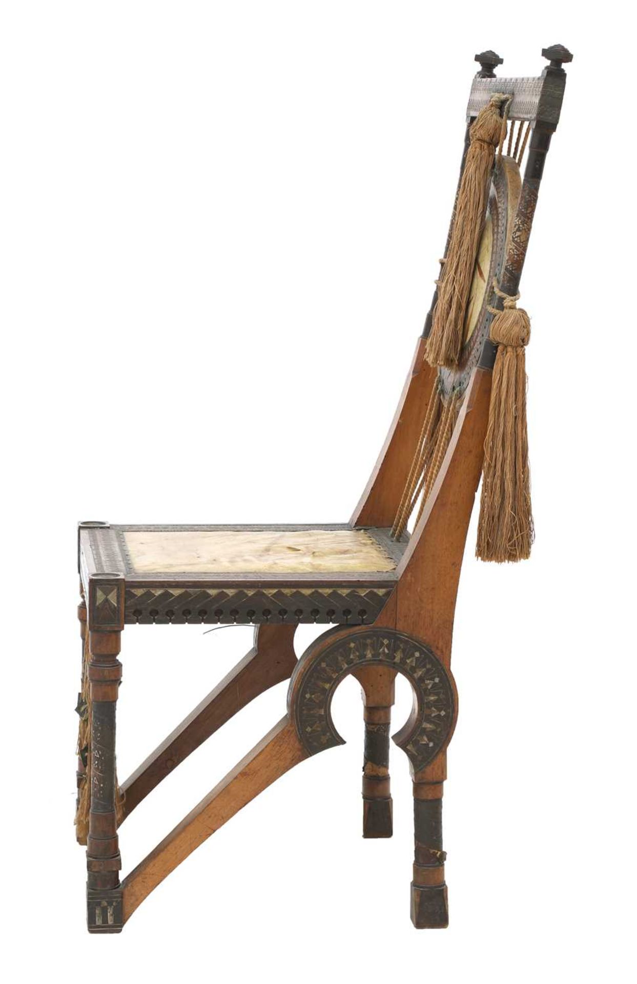 A walnut and copper side chair, - Image 9 of 20