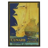 Two French Cunard travel posters,