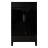 An ebonised cocktail cabinet,