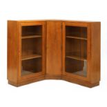 An oak corner unit,