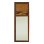 A Rowley Gallery oak wall mirror,