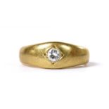 An 18ct gold diamond set ring,