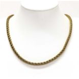 A 9ct gold spiga link chain,