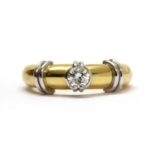 An 18ct gold single stone diamond ring,