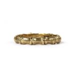 A 9ct gold bamboo ring,