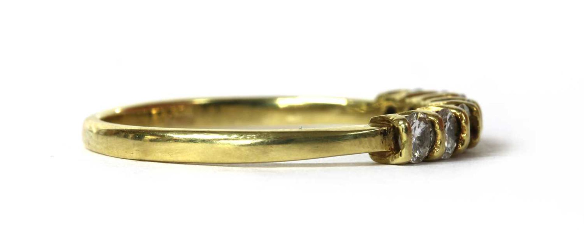 An 18ct gold diamond half eternity ring, - Image 2 of 3