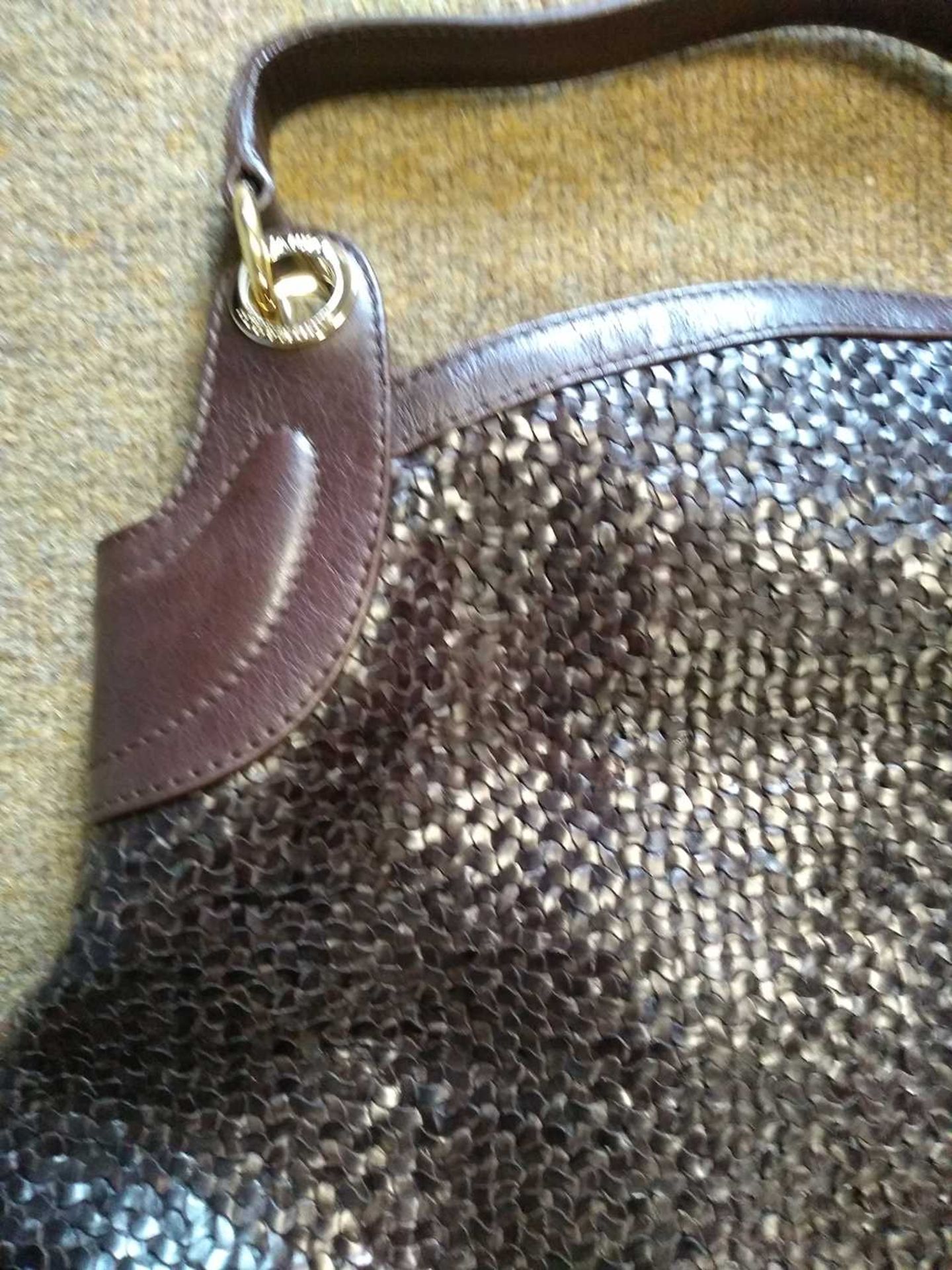 An Anya Hindmarch brown Beverley woven leather tote, - Image 4 of 18