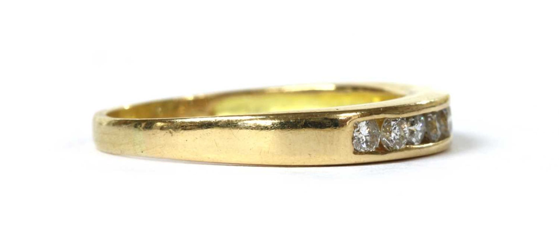 A gold diamond half eternity ring, - Image 2 of 3