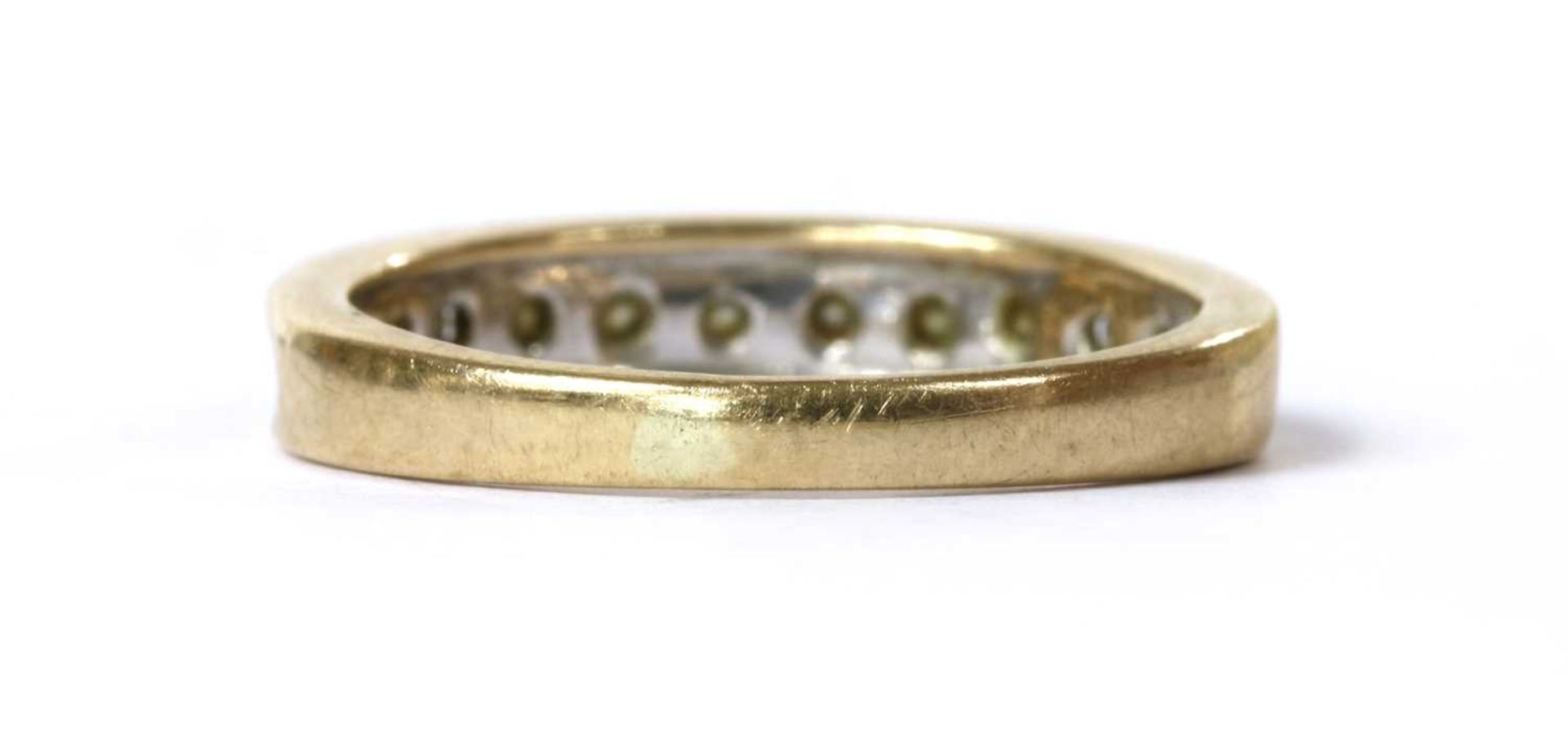 A 9ct gold diamond half eternity ring, - Image 3 of 3