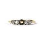 A gold diamond ring,