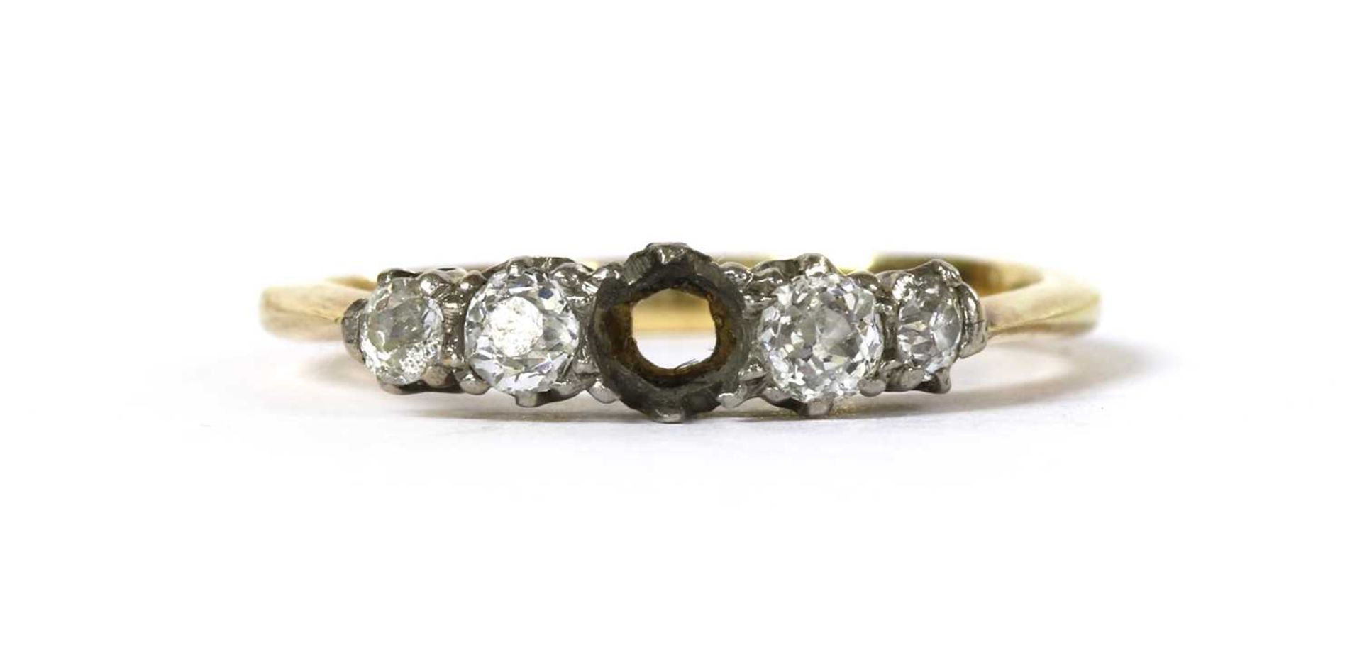 A gold diamond ring,