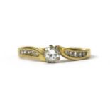 An 18ct gold diamond ring,