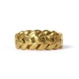 An 18ct gold keeper ring,