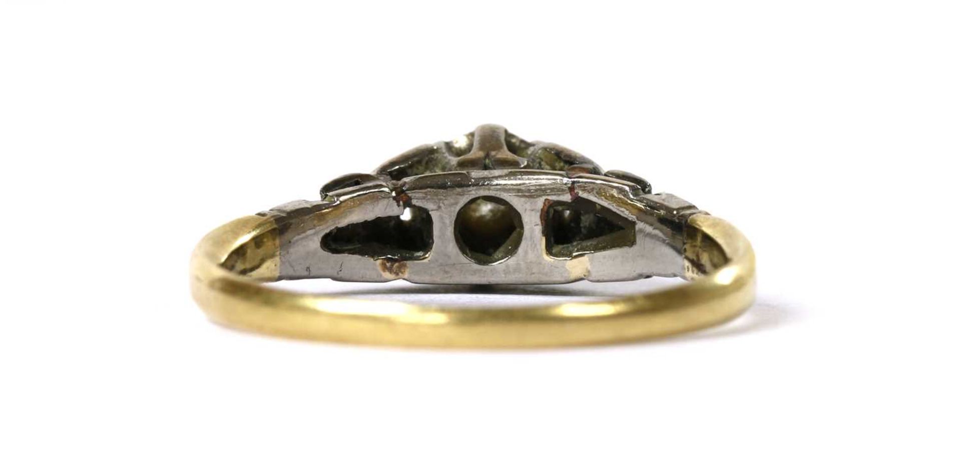 A gold single stone diamond ring, - Image 3 of 3