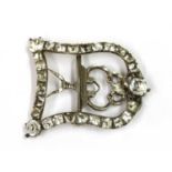 A Georgian silver paste set buckle,