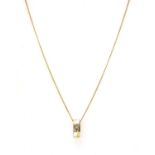 A two colour gold diamond pendant,